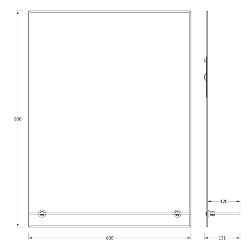 Зеркало в ванную Evoform Attractive BY 0506 60х80 цвет хром - фото 2