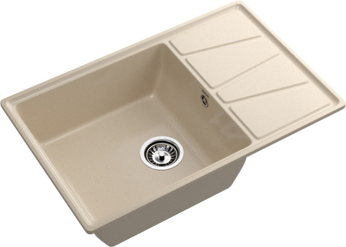 Кухонная мойка Granfest Vertex V-780L кашемир 78х50 цвет бежевый поверхность матовая - фото 2