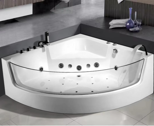 Ванна акриловая гидромассажная Cerutti SPA C-401A 150х150 угловая четверть круга с ножками