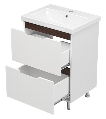 Тумба под раковину Misty Лайм Э-Лай01060-2Я 57х43х70 напольная - фото 4