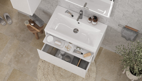 Тумба под раковину Velvex KLAUFS tpKLA.80.1Y-616.216 79х44х44 подвесная цвет белый - фото 4