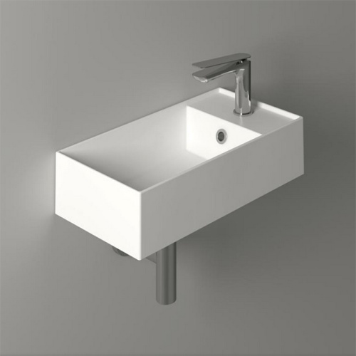 Раковина из санфаянса Simas Agile AG50 bi matt*1 50х27 подвесная цвет белый матовый 1 отверстие под смеситель