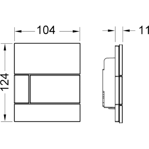 Панель смыва механическая Tece TECEsquare 9242804 цвет зеленый/нержавеющая сталь - фото 2