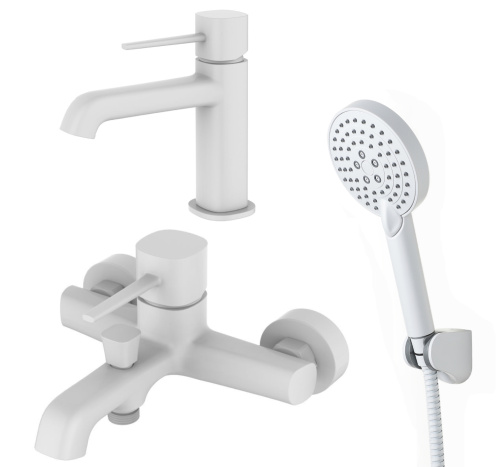 Душевой набор Orange Karl M05-311w настенный  белый - фото 2