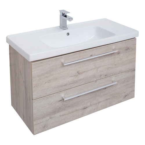 Тумба под раковину Dreja Gio 77.0106D 96х55х46 подвесная цвет дуб кантри - фото 4