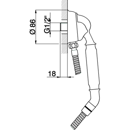 Душевой гарнитур Cisal Arcana Toscana TS00303021 настенный хром - фото 2