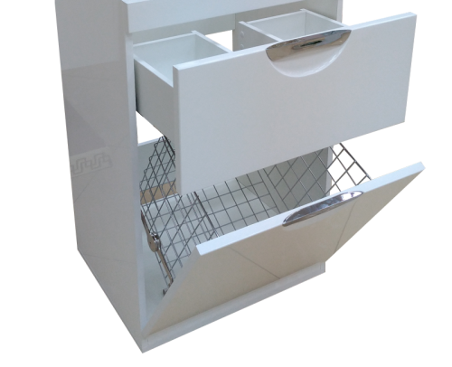 Тумба под раковину Misty Куба П-Куб-01060-0121ЯБК 55х46х86 напольная цвет белый - фото 5