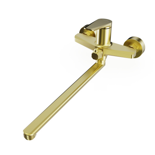 Смеситель для ванны Tokito KIN TOK-KIN-1015 настенный брашированное золото - фото 2