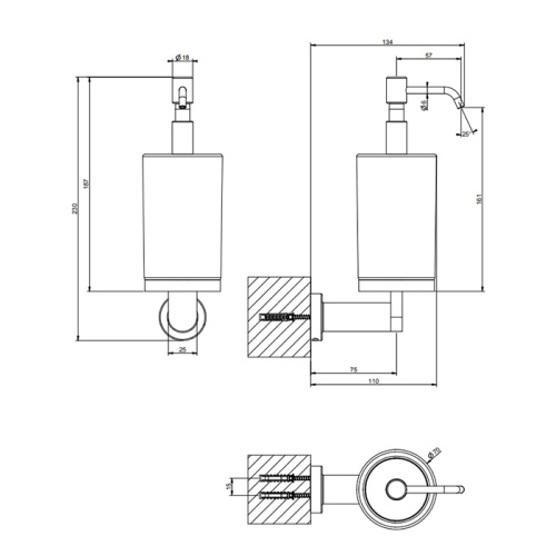 Дозатор Gessi Emporio accessories 38815#299 - фото 2