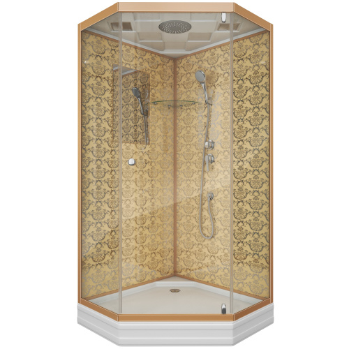 Душевая кабина Niagara Luxe 7701DG 90х90 трапеция с крышей ориентация универсальная