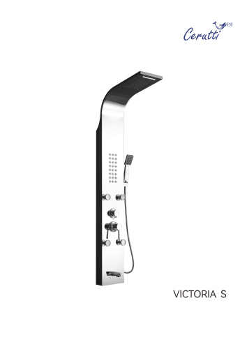 Душевая панель Cerutti SPA CT9976 прямоугольная настенная - фото 2