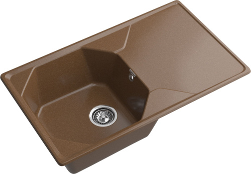 Кухонная мойка Granfest Unique U-840L терракот 84х50 цвет коричневый поверхность матовая - фото 2