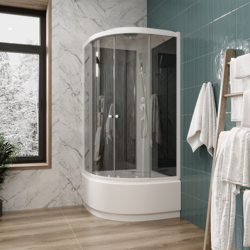 Душевая кабина Parly Classic EC1021 100х100 четверть круга с крышей ориентация универсальная - фото 2