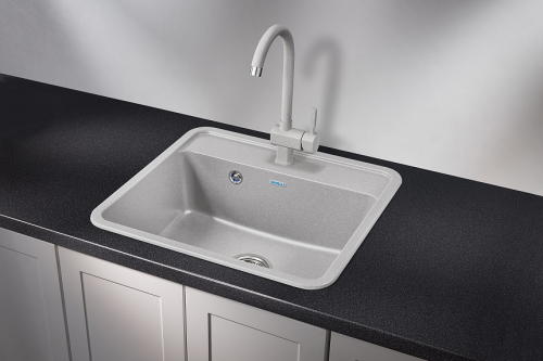 Кухонная мойка Granula Стандарт 5601, БАЗАЛЬТ 56х50 цвет базальт поверхность матовая - фото 2