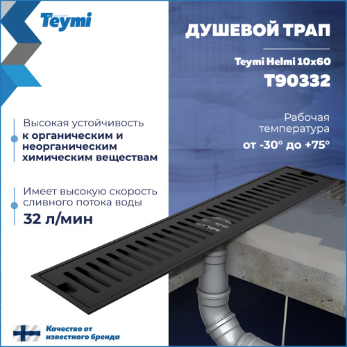 Душевой лоток Teymi Helmi T90332 в пол - фото 3