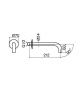 Излив Plumberia Selection Ixo SPT0060NO настенный черный