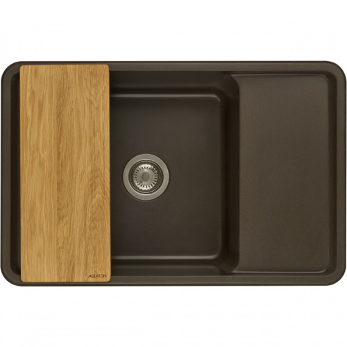 Кухонная мойка Aquaton Беллис 1A725032BS280 78х51 цвет коричневый поверхность матовая - фото 3