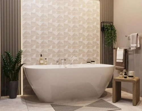 Ванна из литьевго мрамора Taliente Nemi a parete Matt NE17085Matt a parete 170х86 пристенная овальная без каркаса - фото 3