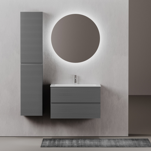 Тумба под раковину Sancos FOLK FL80GS 79х45х50 подвесная цвет серый - фото 2