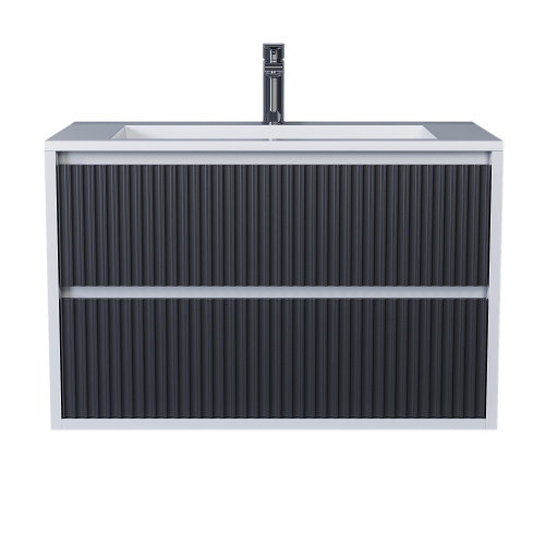 Тумба с раковиной Uperwood Next Premium 3930205167 80х45х57 цвет графит - фото 4