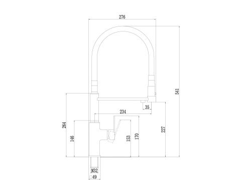 Смеситель для кухни Savol S-L1808Q-12 на столешницу графит - фото 2