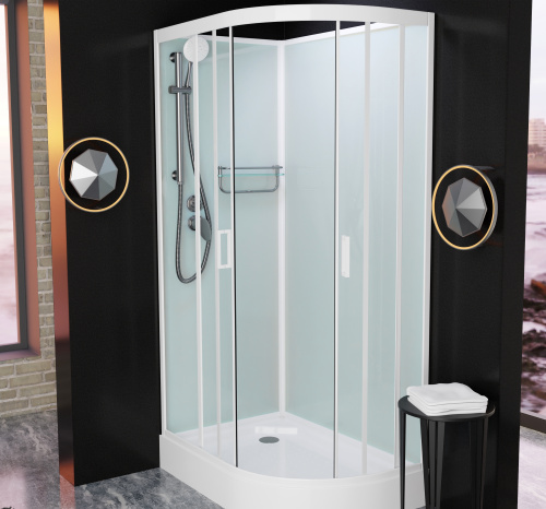 Душевая кабина Frank 418018 100х80 без крыши ориентация левая - фото 3