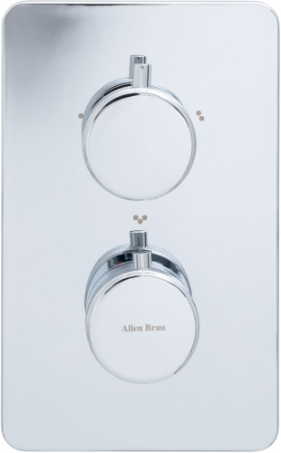 Смеситель для ванны с душем Allen Brau Priority 5.31314-00 встраиваемый в стену хром с термостатом - фото 3