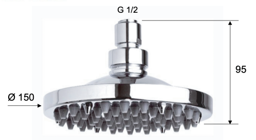 Верхний душ Remer 359R15X хром - фото 2