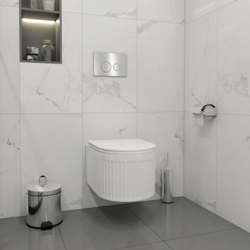 Клавиша смыва механическая Teymi Lina T70104 цвет нержавеющаясталь - фото 2