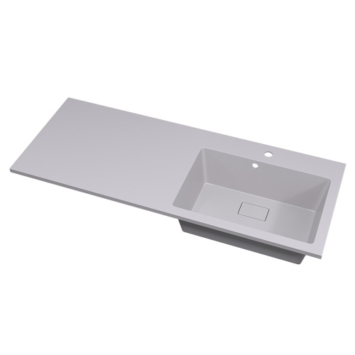 Раковина кварцевая Uperwood Cosmos Quartz RCosmos120RJ 120х48 над стиральной машиной цвет белый - фото 4