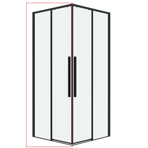 Душевая дверь Grossman Galaxy 1/2.K33.01.11.21.00 110х195 стекло прозрачное профиль черный матовый