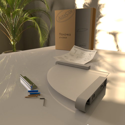 Полка в ванную комнату Altasan Лотос ЛТ71БМ - фото 5