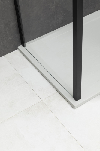 Боковая стенка Allen Brau Priority 3.31018.BBA 90х200 стекло прозрачное профиль черный - фото 2