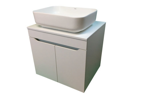 Тумба с раковиной Sintesi STL.W7019_SIN-LVB-APP-409WM 60х55х50 подвесная цвет белый - фото 2