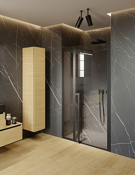 Душевая дверь Riho LUCID G005005121 120х200 стекло прозрачное профиль черный