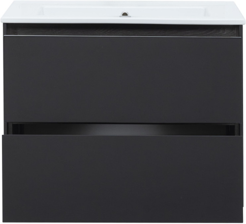 Тумба под раковину Aquanet Милан 00269303 80х45х64 подвесная цвет черный - фото 4