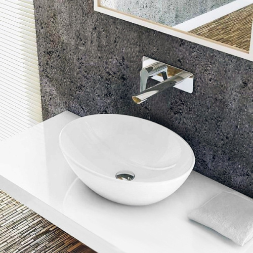 Раковина из сантехнического фарфора Teymi Lori T50505 41х34 накладная цвет белый без отверстий под смеситель - фото 4