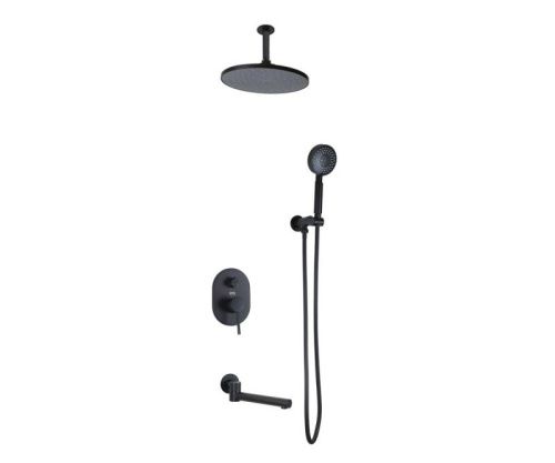 Душевая система Bronze de Luxe 14582/1B встраиваемая в стену цвет черный - фото 2