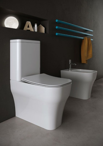 Чаша унитаза напольная Olympia Sinthesis Eco SYN1303R01 цвет белый глянцевый без сиденья и без бачка безободковая - фото 3