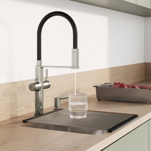 Смеситель для кухни IDDIS Ikon IKNBNFFi05 на столешницу черный - фото 3