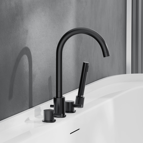 Смеситель Damixa Scandinavian Pure 360400300 на борт ванны черный - фото 3