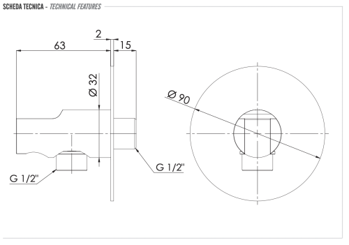 Держатель для душа Remer 337XBG золото брашированное - фото 2