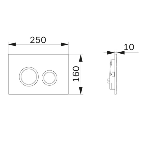 Клавиша смыва механическая Am.Pm ErgoFit L I110138 цвет черный - фото 2