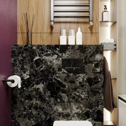 Клавиша смыва механическая Lavinia Boho RelFix 38050901 цвет черный мрамор - фото 3