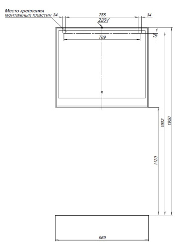 Зеркало в ванную Aquanet Милан 00336401 97х83 цвет темное дерево - фото 5