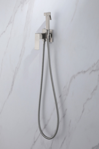 Гигиенический душ со смесителем Abber Daheim AF8226SP встраиваемый в стену сатин - фото 3