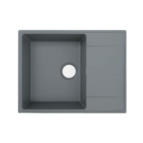 Кухонная мойка Grandex Aqua 600312 65х50 цвет серый поверхность матовая - фото 4