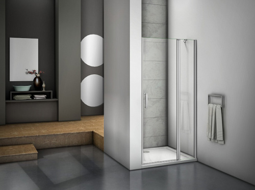 Душевая перегородка Good Door MOKKA МК00008 140х185 стекло прозрачное профиль белый - фото 3