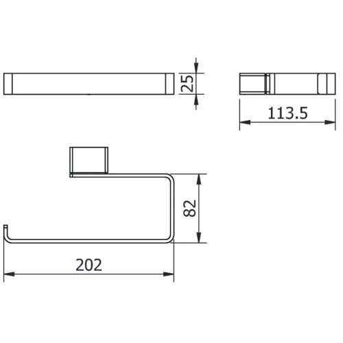 Полотенцедержатель Langberger BLACK EDITION 11338A-BP - фото 2