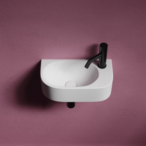 Раковина из сантехнического фарфора Ceramica Nova ELEMENT CN6066L 41х22 подвесная цвет белый 1 отверстие под смеситель - фото 4